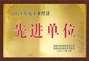 2021工業(yè)經濟先進單位